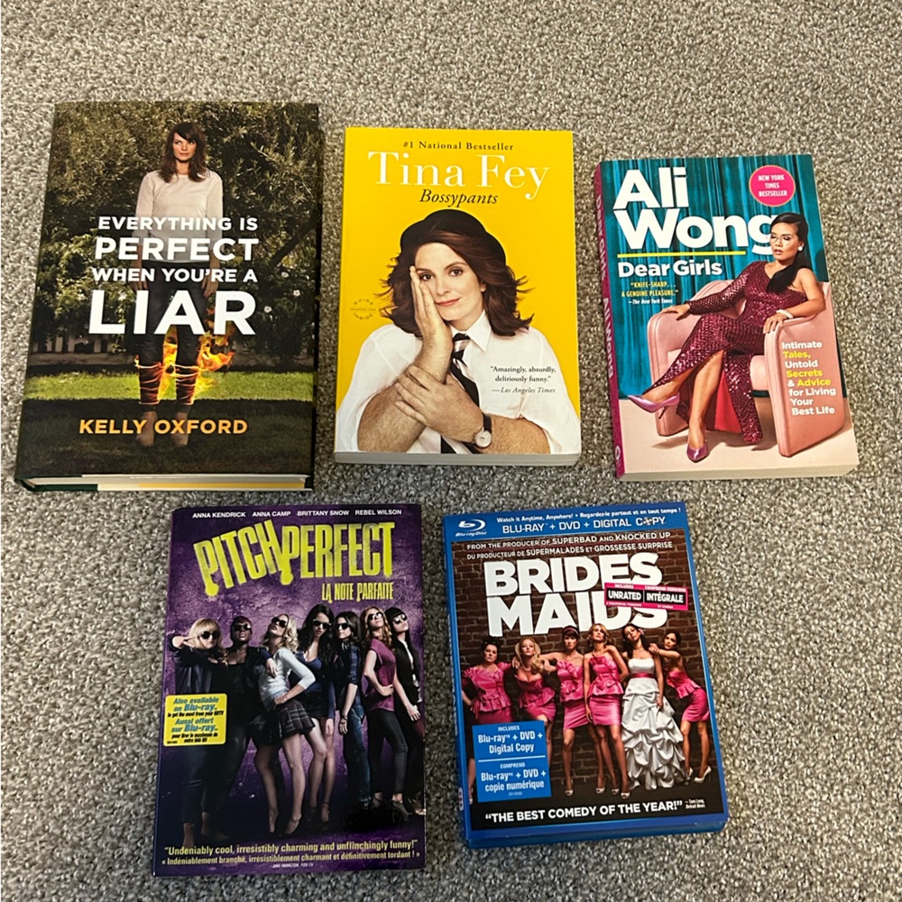 Starring Female Comedians Bundle - 3 Autobiographies, 1 DVD, 1 Blu-Ray